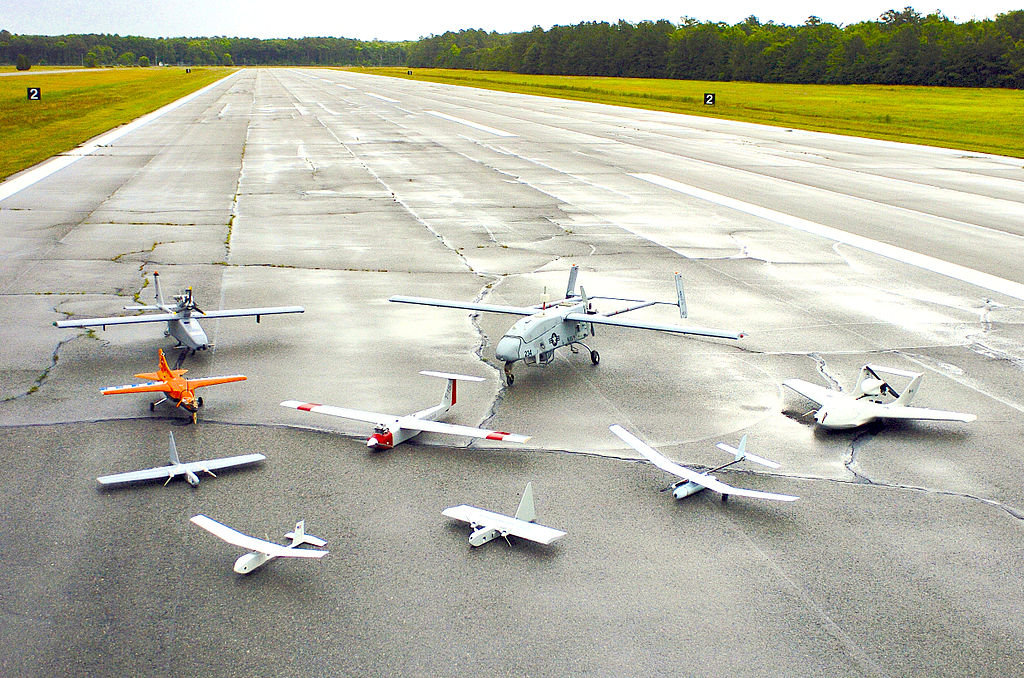 Group photo of drones at a Naval Unmanned Aerial Vehicle Air Demo. Credit: U.S. Navy photo by Photographer’s Mate 2nd Class Daniel J. McLain